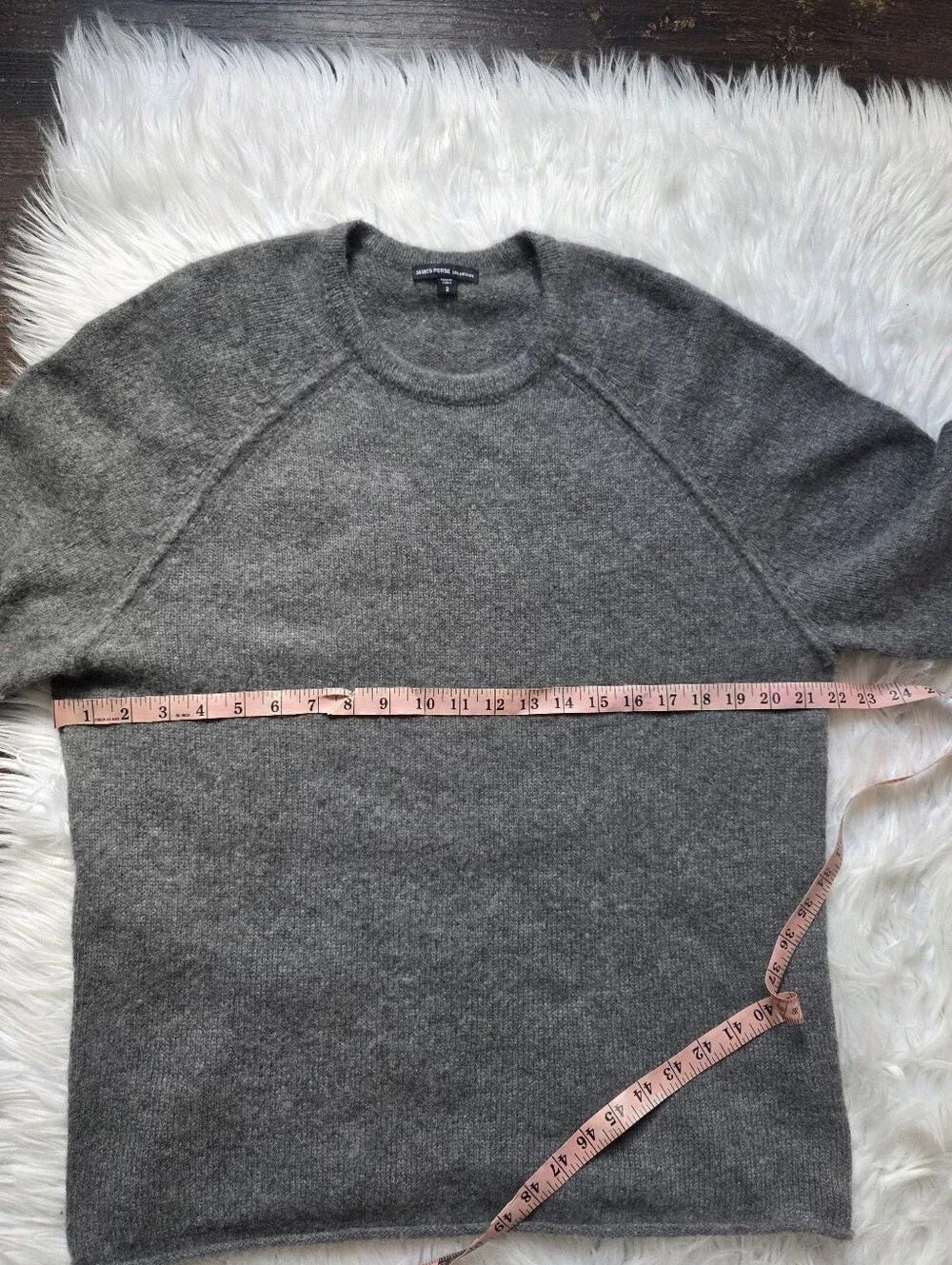 James Perse Gray Crewneck Sweater - Soft Heather Charcoal Size 2